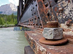 Nut and Bolt on the Old Railway Bridge in Canmore