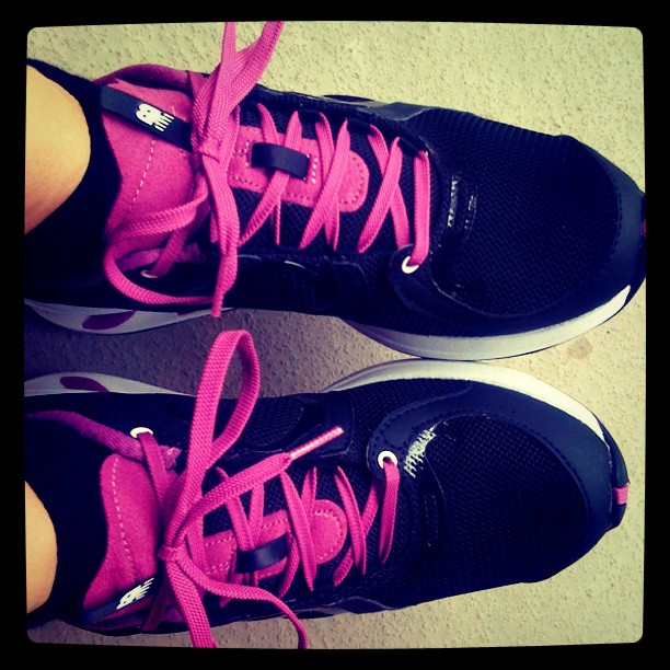 LOVE my free shoes from @newbalance! Thank you! #evoconf