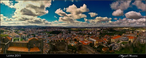 city cidade castle portugal town view castelo vista leiria