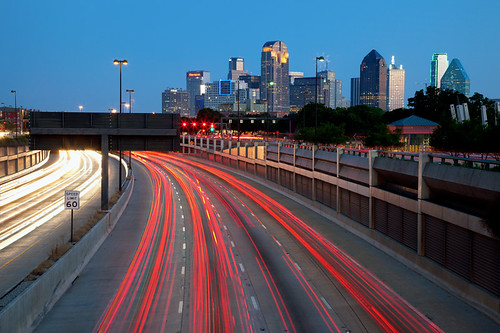 street city longexposure urban usa night lights dallas cityscape texas nightshot tx citylights sidwalk cityview