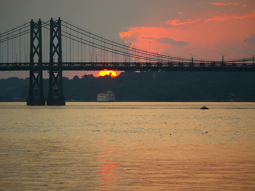bridge sunset river mississippiriver