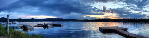 sunset panorama lake weather canon boats boat washington dock loonlake hdr 35mmf2 5dmarkii