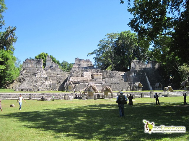 Main Plaza of a Mayan City in Tikal, Guatemala