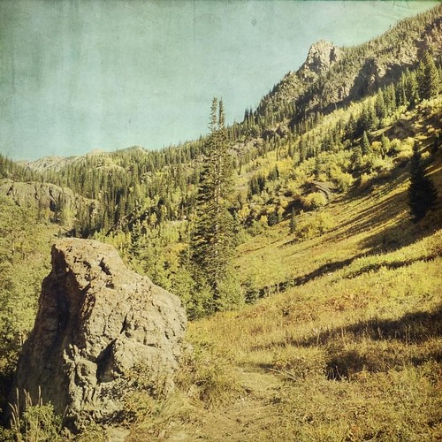 autumn mountains fall canon vintage square golden colorado rocks meadow boulders pines valley aspens peaks textured texturesquared t1i applesandsisters boothtrail