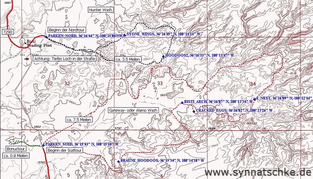 Bisti Badlands Topo Map