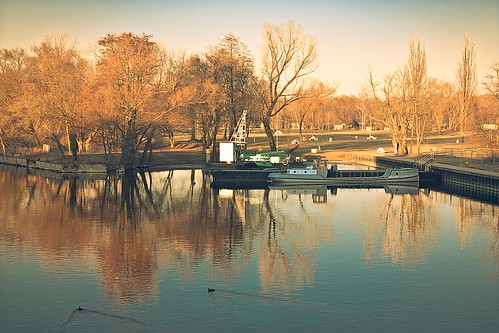 trees sunset water reflections river germany boats brandenburg 450d platinumheartaward 1855is