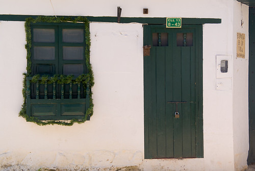 door wood green window leaves sign colombia closed lock colonial decoration numbers villadeleyva boyaca