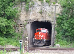 CN WB Freight, East Dubuque, IL, 7/3/11