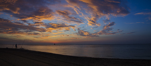 park morning sunset sky sun reflection nature water colors beautiful silhouette clouds sunrise point landscape bay early fishing fisherman nikon magic sandy maryland pole hour saturation 18200 chesapeake vr sandypointstatepark d7000