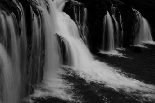 blackandwhite bw water rock river dark landscape flow waterfall iceland exposure trout reykjafoss