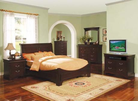 Renaissance Expresso Bedroom Set Includes Queen Bed Dress