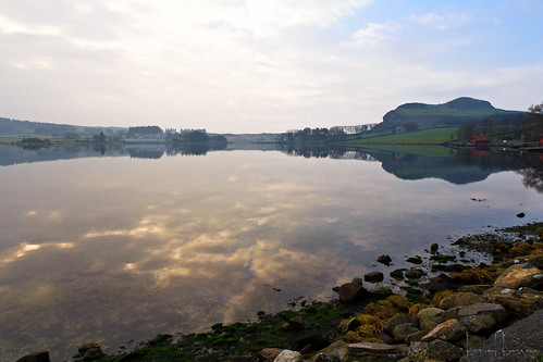 reflection water abbey norway clouds canon stavanger norge shoreline monastery fjord rogaland utsteinkloster 60d