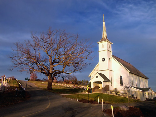 road autumn sky church clouds driving dusk pennsylvania creativecommons cirrus monroecounty cirrostratus stmatthewschurch saintmatthewschurch eldredtownship