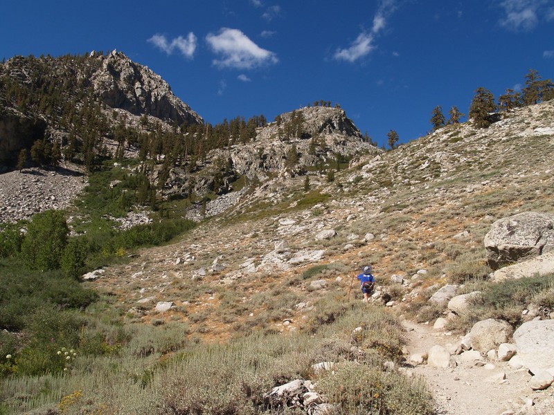 The beginning of the trail out of Onion Valley, climbing steadily.