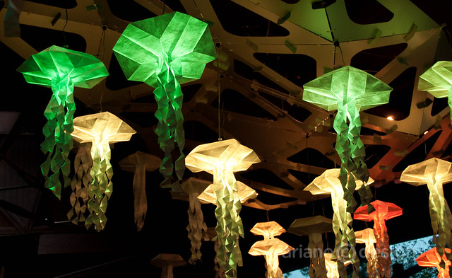 Jelly Swarm, an interactive light installation