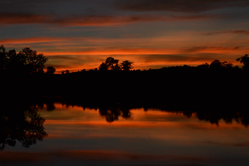 lake sunset twilight dusk