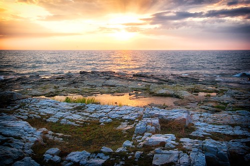ocean sun seascape nature sunrise landscape skåne rocks horizon