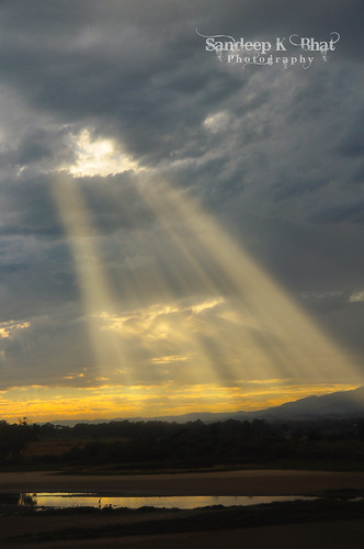 light sun reflection water clouds nikon hills rays burst breaking d90
