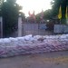 Sandbags outside the Royal Irrigation Dept on Tiwanon Road