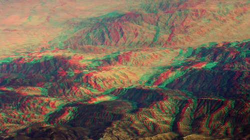 mountains 3d anaglyph aerial hills redblue centralcalifornia redcyan newidriaroad