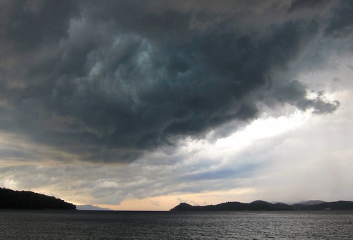storm clouds europe day croatia thunderstorm dalmatia photomix lopud