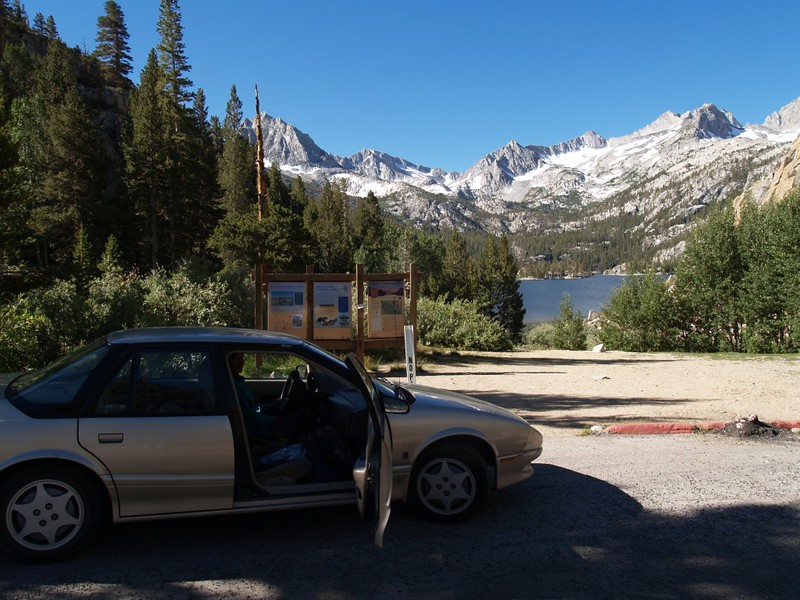 Bishop Pass Trail - back at the car at the South Lake Trailhead