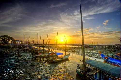 life blue sunset sun love beach yellow boat fisherman village kuala perlis samglang