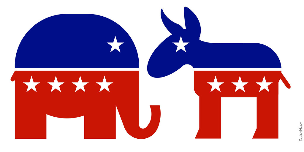 Republican Elephant & Democratic Donkey - Icons