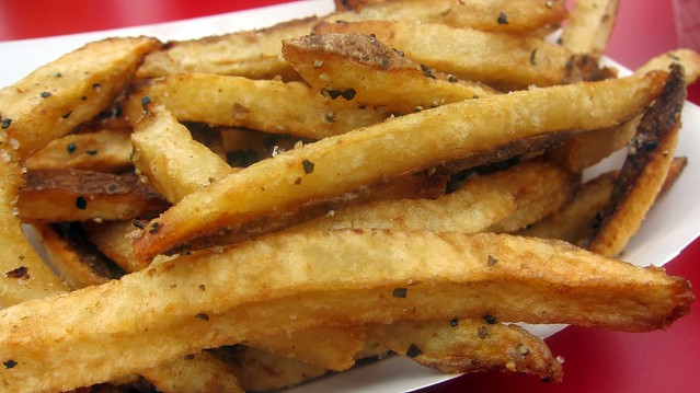 french fries at ringside