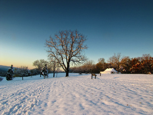 snow landscape dawn wv harpersferry