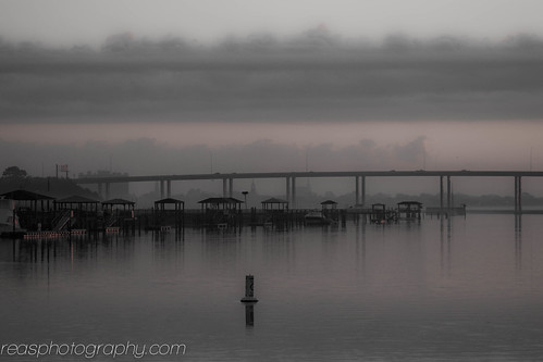 morning bridge sun nature water fog architecture clouds sunrise outside boat pond charleston