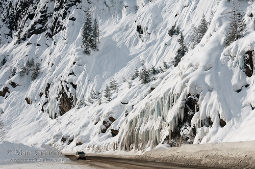 road ca winter snow canada mountains ice car britishcolumbia canyon icicles revelstoke