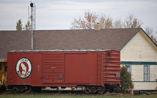 railroad train tracks rails boxcar greatnorthern stanleynorthdakota