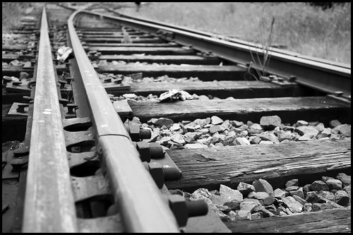 railroad bw canada vancouver train blackwhite track bc britishcolumbia rails strathcona olympusep1 panasoniclumix20mmf17