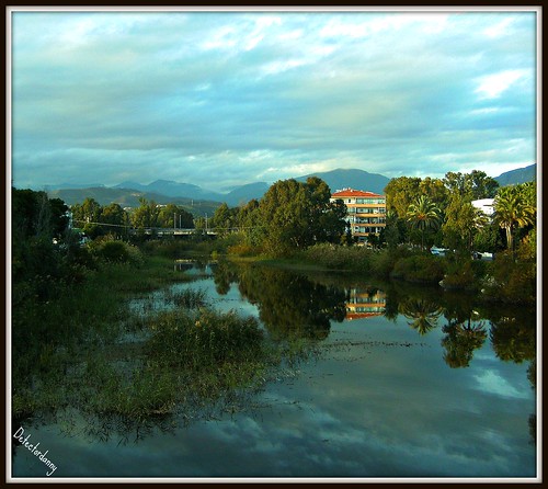 sky mountains water river landscape spain picnik puertobanus refection