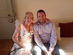 Mum and Paul pre dinner @ Le Bignon