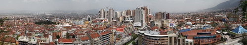 city panorama skyline turkey town wide bursa
