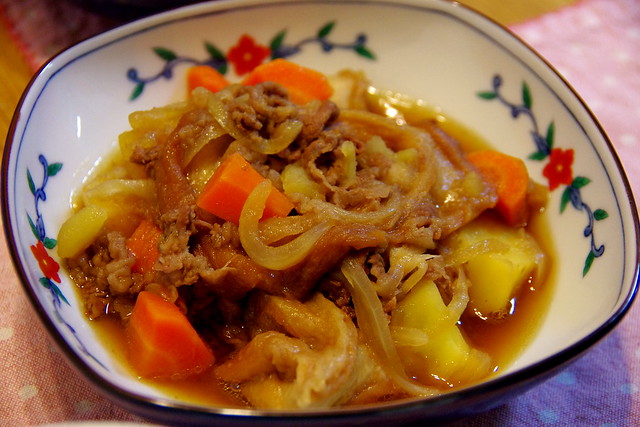 Beef and potato stew in Japanese-style