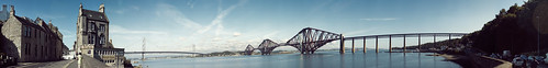bridge sea panorama sunshine architecture photoshop scotland construction view stitch fjord trainbridge firthofforth southqueensferry tollbridge