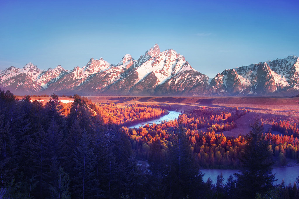 'Ansel's View', United States, Wyoming, Teton National Park, Snake River Outlook
