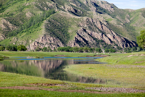 river landscape mongolia northern