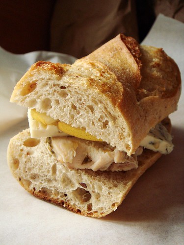 Roasted Turkey Sandwich with Pear & Blue Cheese