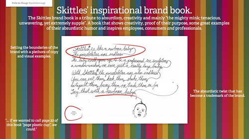 Skittles’ inspirational brand book.