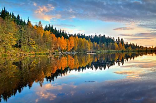 autumn sky reflection colors clouds day pwfall pwpartlycloudy