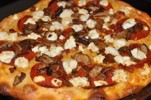 Pizza – Pepperoni, Pancetta, Mushroom