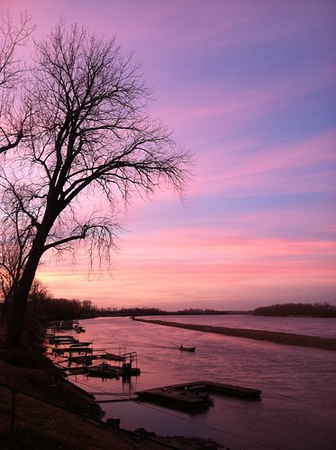 sunset usa tree water colors docks river flow boat washington missouri missouririver franklincounty