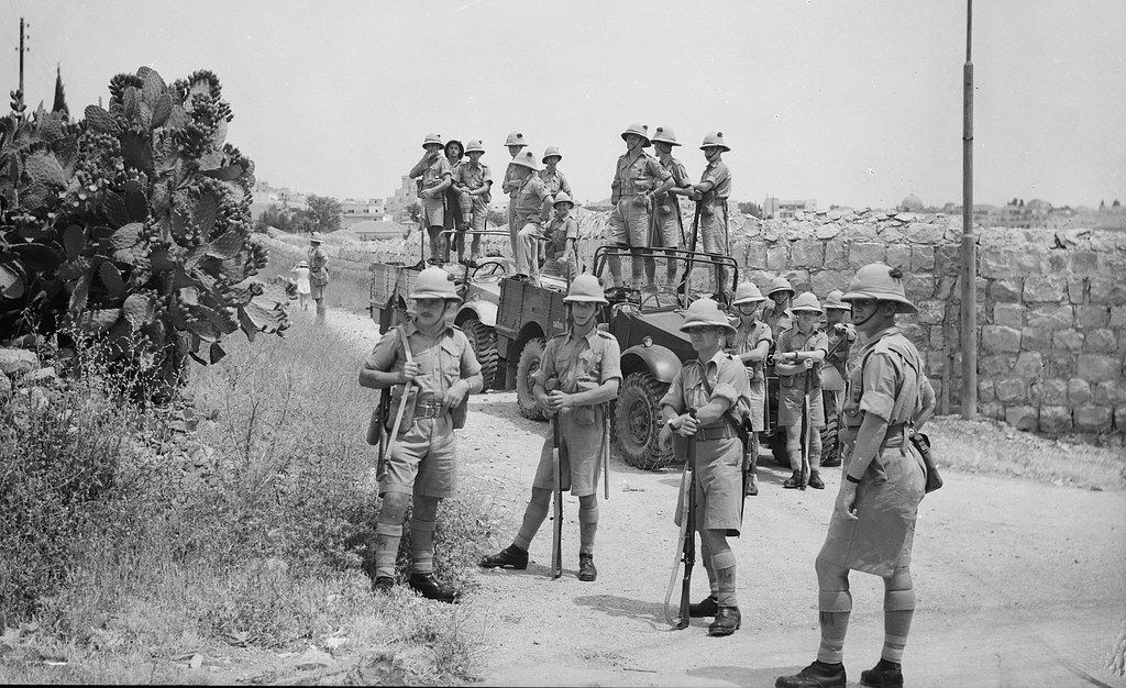 British troops (  2nd Battalion Black Watch Regiment ? ) in Palestine circa 1939
