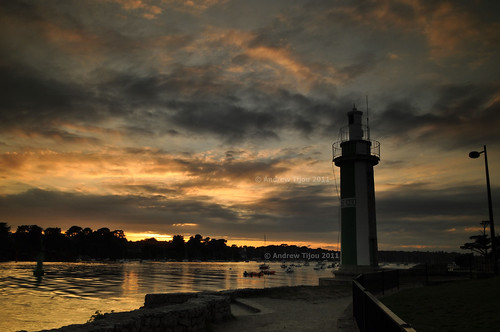 sunset lighthouse france river boats nikon le coq bénodet odet d5000 andrewtijou
