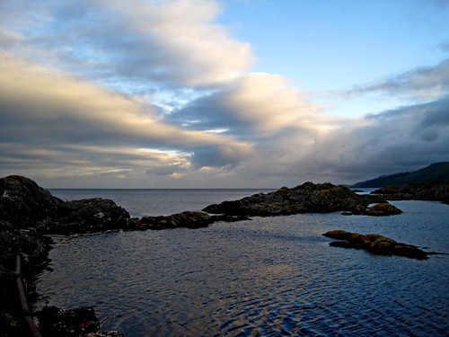 sea sky clouds canon evening scotland ixus jura 95 seashore inverlussa