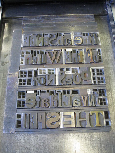 Wood Type on Vandercook Press